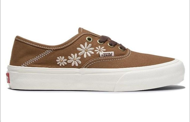 Order Vans Authentic Vr3 Sf 彩繪花卉 防滑耐磨 低幫 板鞋 男女同款 棕