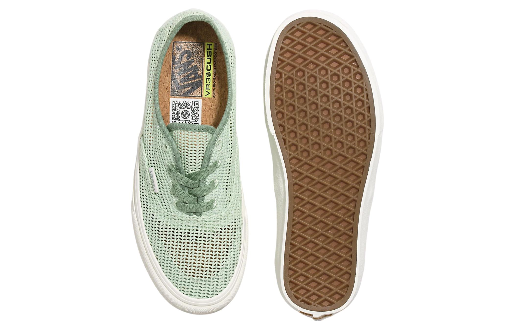 Shop Vans Authentic VR3 SF 網眼 輕便耐磨防滑 低幫 板鞋 男女同款 綠色