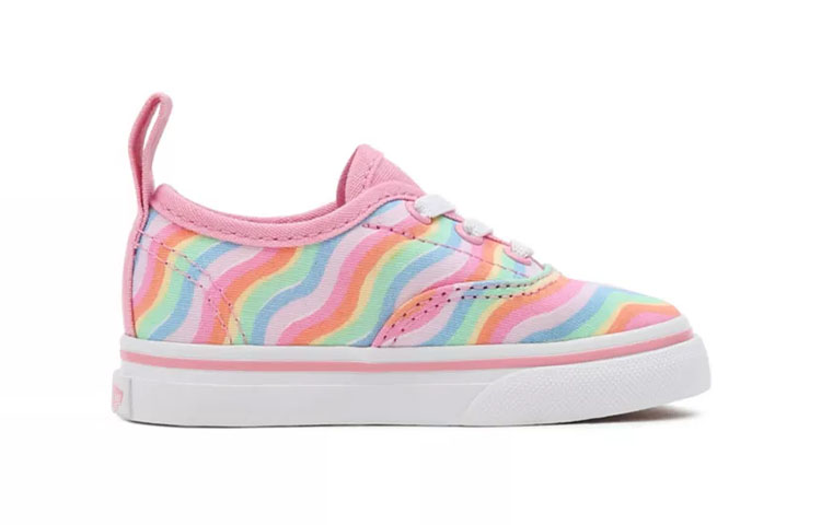 Vans Authentic Wavy Rainbow Elastic Lace 'Pink Blue Green' 圖 2