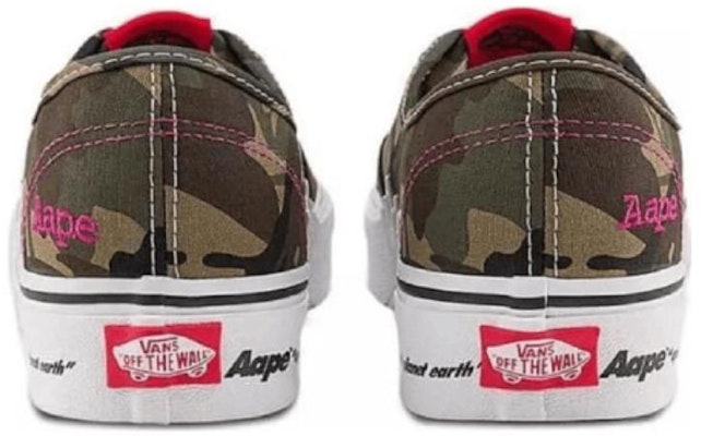 Aape x Vans Authentic 小閃電 減震 低筒 滑板鞋 男女同款 綠色迷彩 Purchase Aape x Vans Authentic 小閃電 減震 低筒 滑板鞋 男女同款 綠色迷彩
