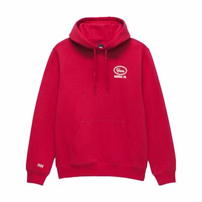 Vans Auto Shop Pullover Hoodie Red Unisex Casual Long Sleeve Hoodie VN000AEA14A