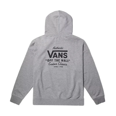 Vans Back Letter Print Oversized Hoodie Unisex - Gray VN000H0THTG