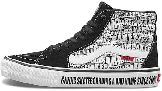 Vans Baker SK8-Hi Pro 'Hitam Putih' VN0A45JDV0B Buy Vans Baker SK8-Hi Pro 'Hitam Putih' VN0A45JDV0B