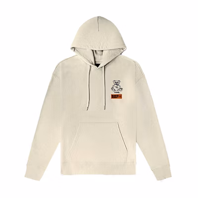 Vans Bear Letter Cartoon Print Hoodie Beige Unisex Casual Pullover VN0A54O32N1