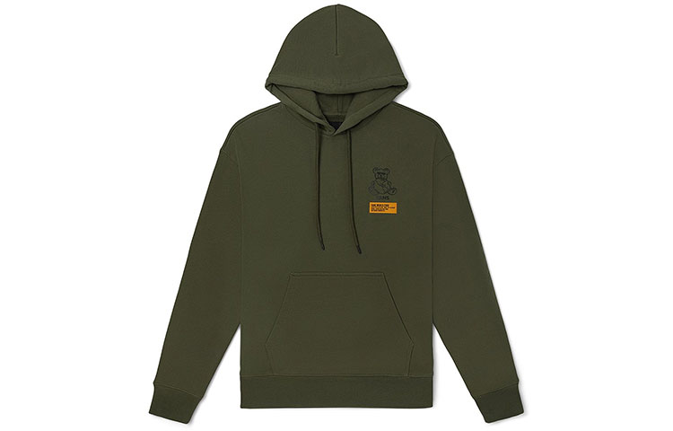 Vans Bear Letter Print Pullover Hoodie Green (Unisex) VN0A54O3KCZ