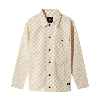 Vans Beige Plaid Casual Jacket with Collared Design VN0A3WF13KS