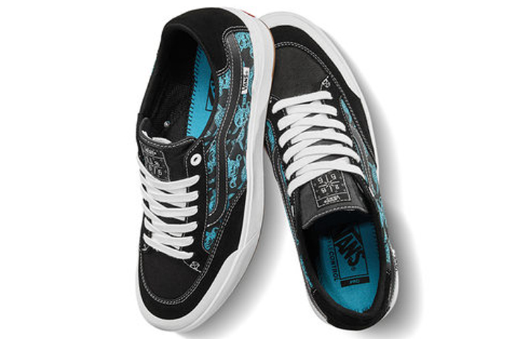 Shop Vans Berle Pro 頭骨圖案 黑藍