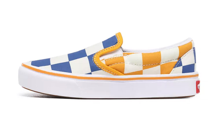 Vans Big Checker Comfycush Slip-On 'Yellow Blue' VN0A4U1SWIV