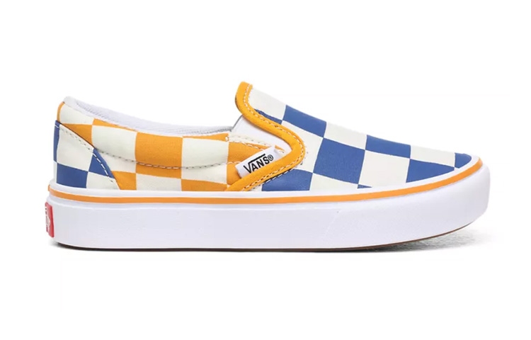 Order Vans Big Checker Comfycush Slip-On 'Kuning Biru' VN0A4U1SWIV