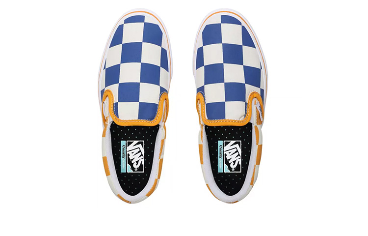 Lookbook Vans Big Checker Comfycush Slip-On 'Kuning Biru' VN0A4U1SWIV