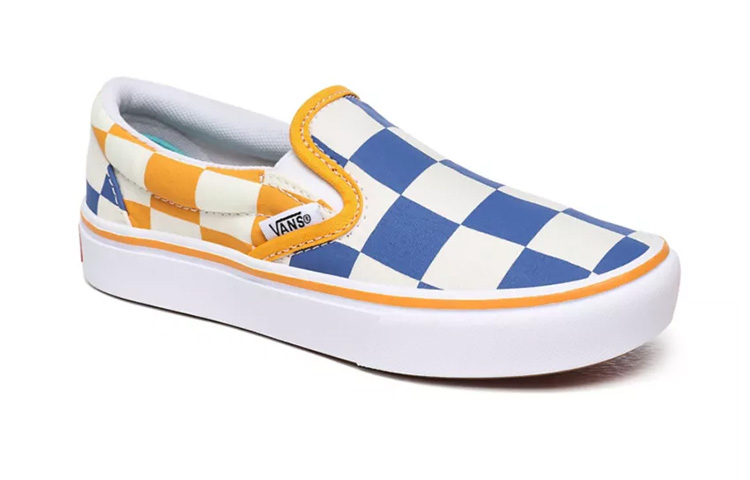 Shop Vans Big Checker Comfycush Slip-On 'Kuning Biru' VN0A4U1SWIV