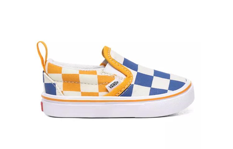Order Vans Big Checker Comfycush Slip-On V 'Biru Kuning' VN0A4U37WIV