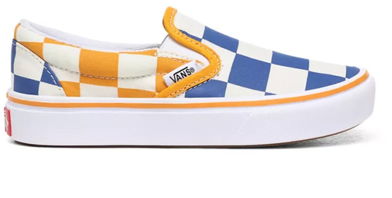 Vans Checker Besar Comfycush Slip-On 'Kuning Biru' VN0A4U1SWIV Order Vans Checker Besar Comfycush Slip-On 'Kuning Biru' VN0A4U1SWIV