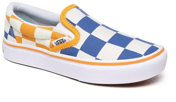 Vans Big Checker Comfycush Slip-On 'Yellow Blue' VN0A4UUBWIV Shop Vans Big Checker Comfycush Slip-On 'Yellow Blue' VN0A4UUBWIV