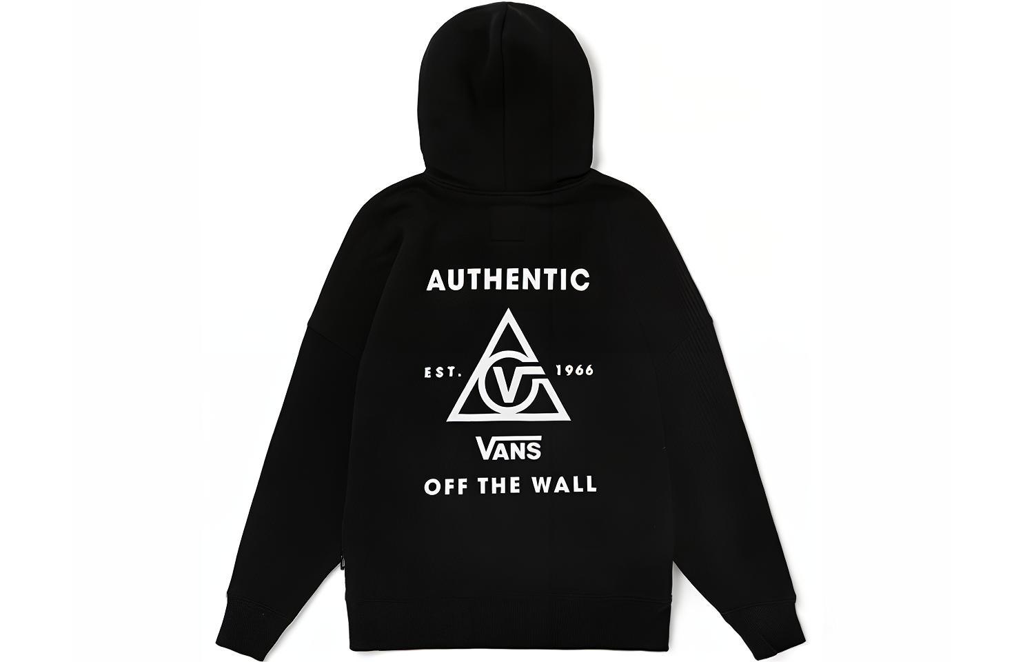 Vans Black Back Graphic Loose Fit Zip-Up Hoodie Jacket Unisex VN0A4USJBLK