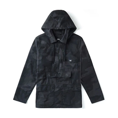 Vans Black Camo Workwear Outdoor Jacket with Hood VN0A49P929B