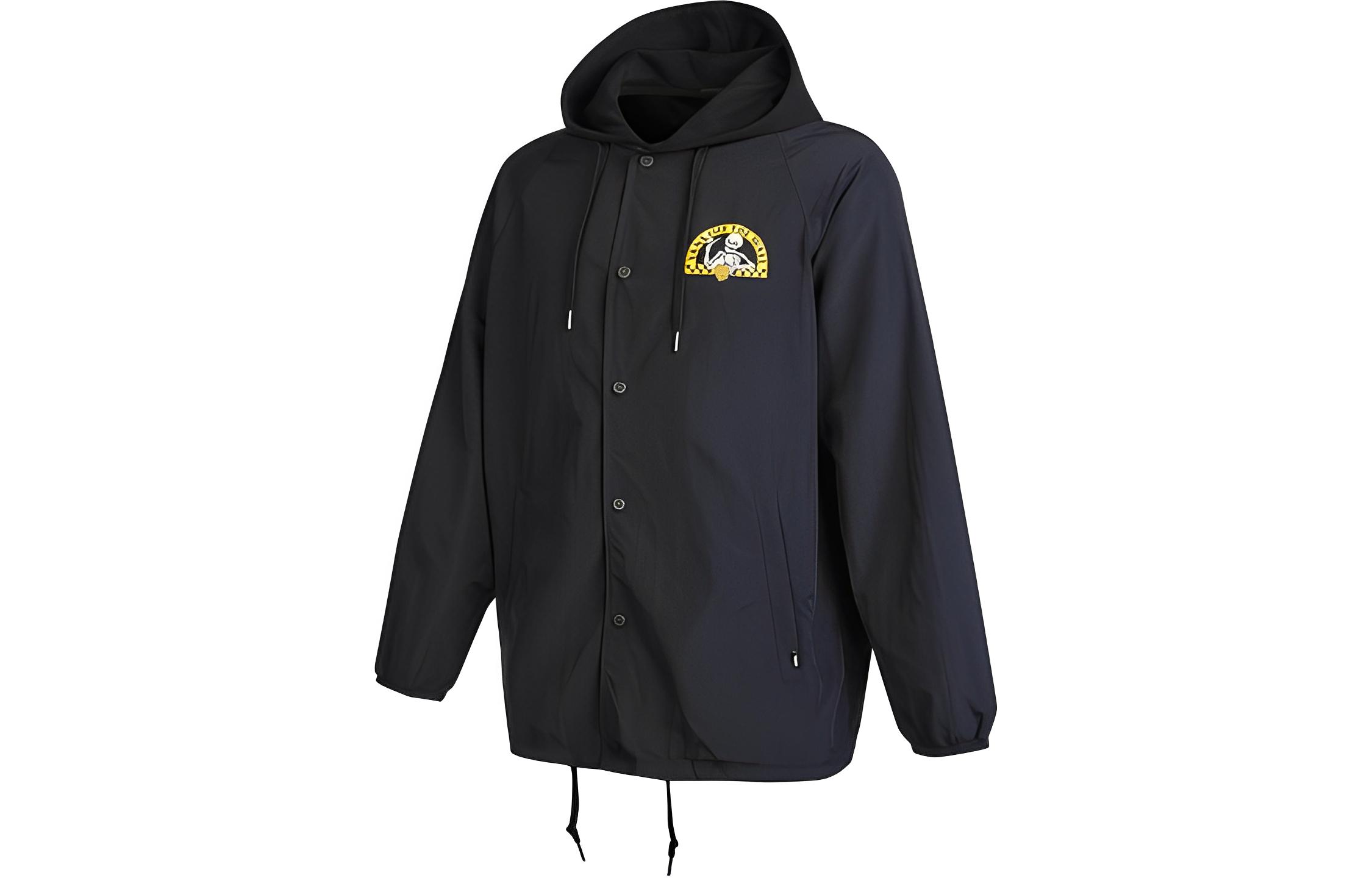 Vans Black Hoodie Jacket with Logo, Skull Graphic, and Button Design VN0A7TRPBLK