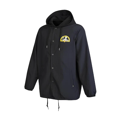 Vans Black Hoodie Jacket with Logo, Skull Graphic, and Button Design VN0A7TRPBLK
