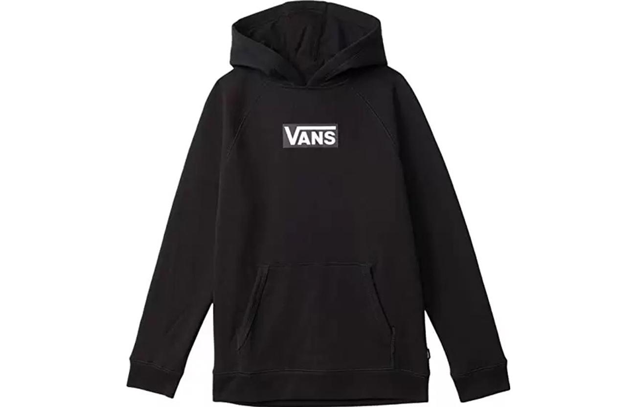 Vans Black Hoodie with Letter Print Long Sleeves VN0A4TSBBLK