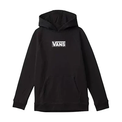 Vans Black Hoodie with Letter Print Long Sleeves VN0A4TSBBLK