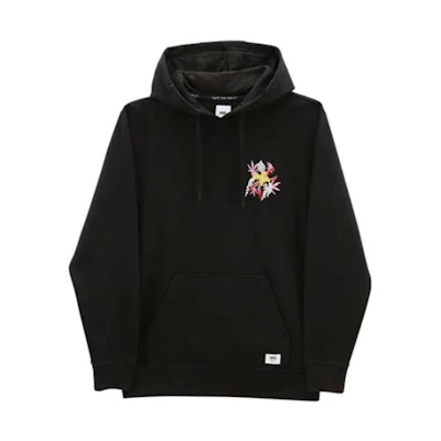 Vans Black Kangaroo Pocket Floral Print Pullover Hoodie VN0A5KN2BLK
