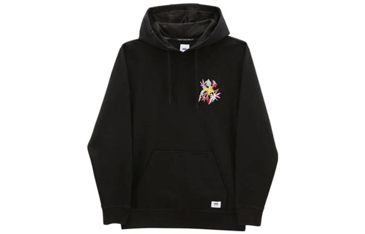 Order Vans 黑色袋鼠口袋花卉印花連帽衛衣 VN0A5KN2BLK
