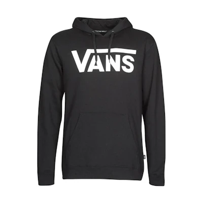 Vans Black Letter Logo Hooded Pullover Fleece Sweatshirt VN0A456BY281