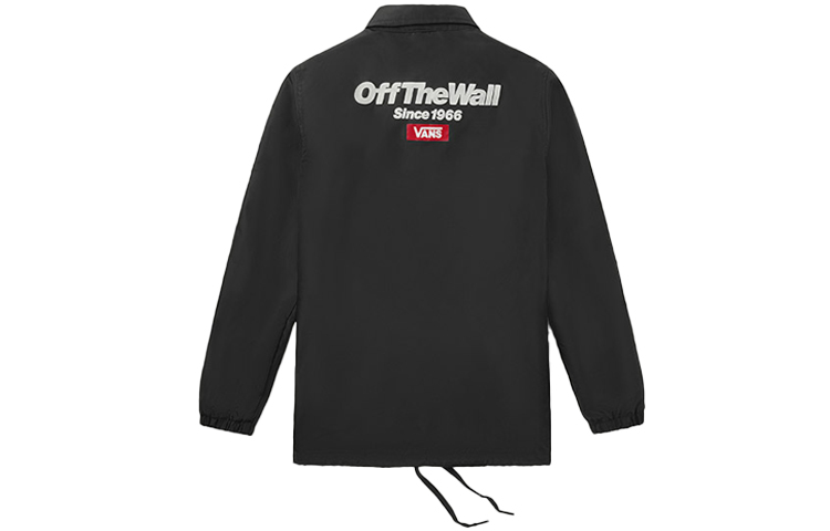 Vans Black Letter Logo Print Jacket - Unisex Casual Outerwear VN0A489UBLK