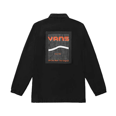 Vans Black Long-Sleeve Printed Back Collared Jacket Unisex VN0A5H8OBLK
