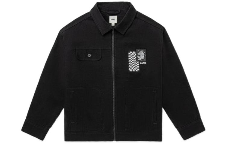 Vans Black Outdoor Workwear Multi-Pocket Zip Jacket with Embroidery Unisex VN0A7Q19BLK