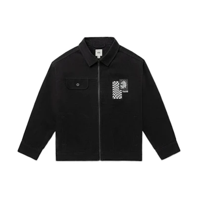 Vans Black Outdoor Workwear Multi-Pocket Zip Jacket with Embroidery Unisex VN0A7Q19BLK
