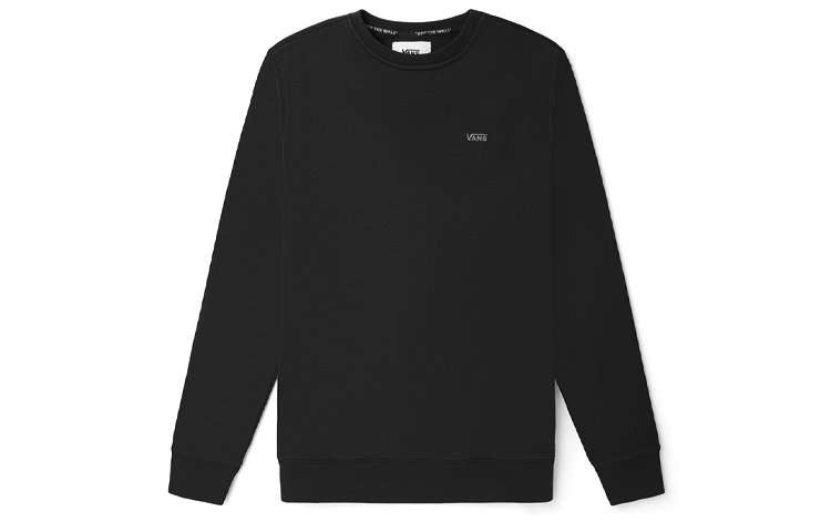 Vans Black Pullover Crewneck Sweatshirt Casual Unisex Long Sleeve VN0A4PODBLK