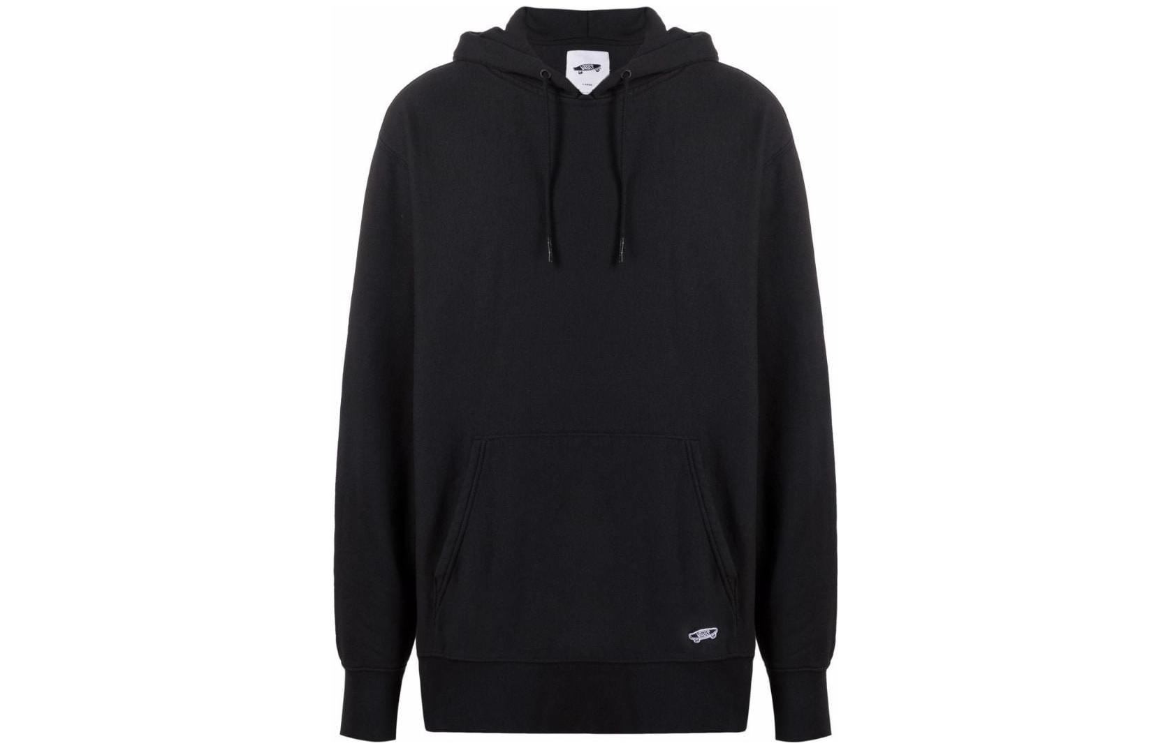 Vans Black Pullover Hoodie with Solid Color Logo Embroidery VN0A5E1OBLK