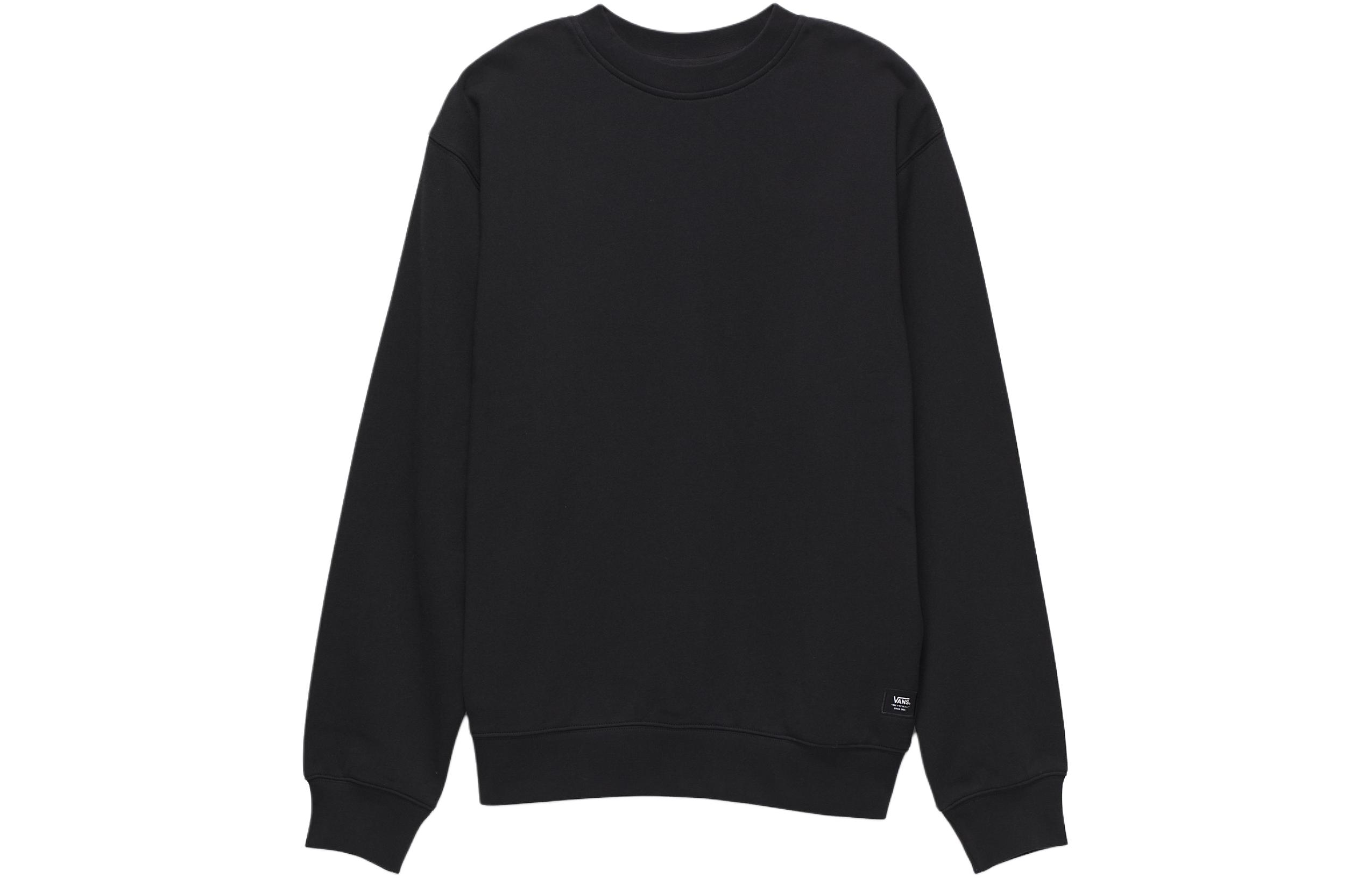 Vans Black Solid Color Crewneck Long Sleeve Sweatshirt VN000GE9BLK