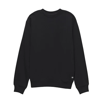 Vans Black Solid Color Crewneck Long Sleeve Sweatshirt VN000GE9BLK
