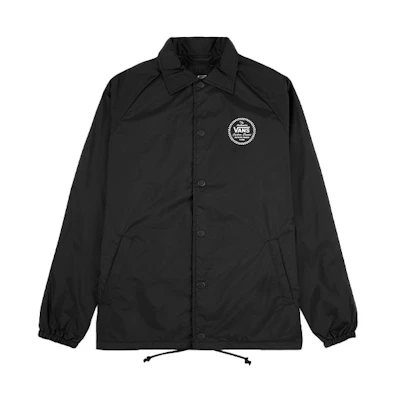 Vans Black Solid Long-Sleeve Collared Loose-Fit Jacket VN0A5KEYBLK