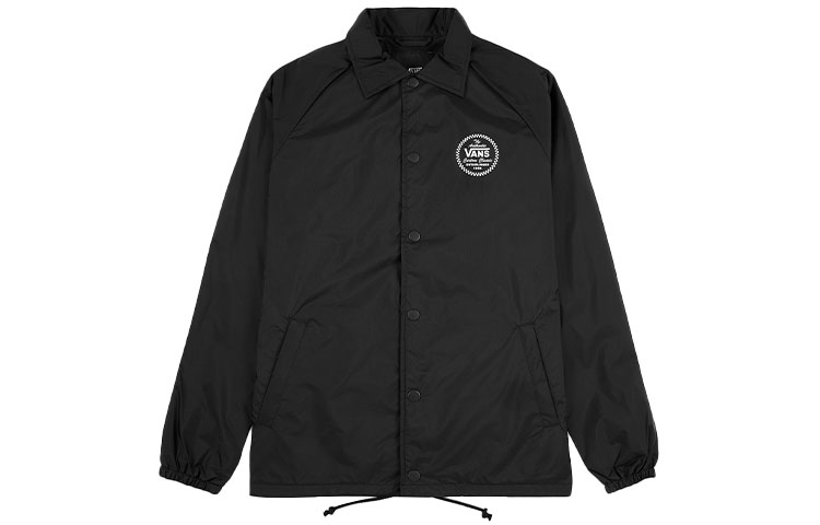 Order Vans 黑色素面長袖寬鬆版型有領夾克 VN0A5KEYBLK