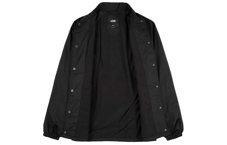 Lookbook Vans 黑色素面長袖寬鬆版型有領夾克 VN0A5KEYBLK