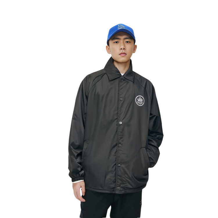 Purchase Vans 黑色素面長袖寬鬆版型有領夾克 VN0A5KEYBLK