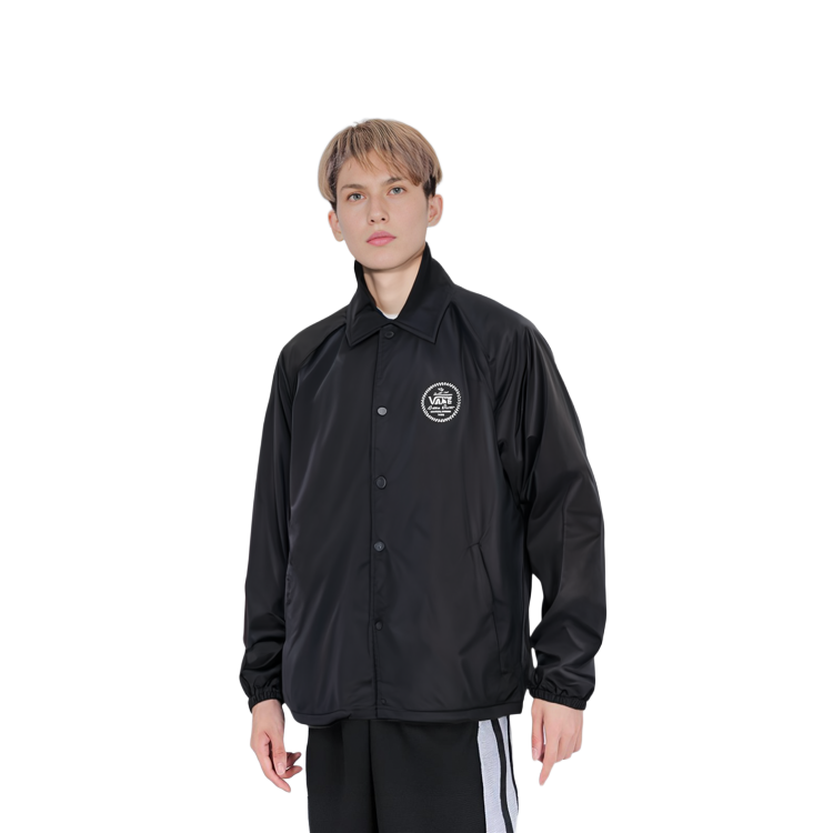 Details for Vans 黑色素面長袖寬鬆版型有領夾克 VN0A5KEYBLK