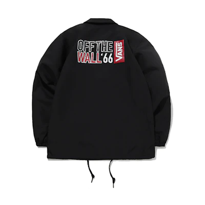Vans Black Windproof Casual Sports Coach Jacket VN0A4UR7BLK