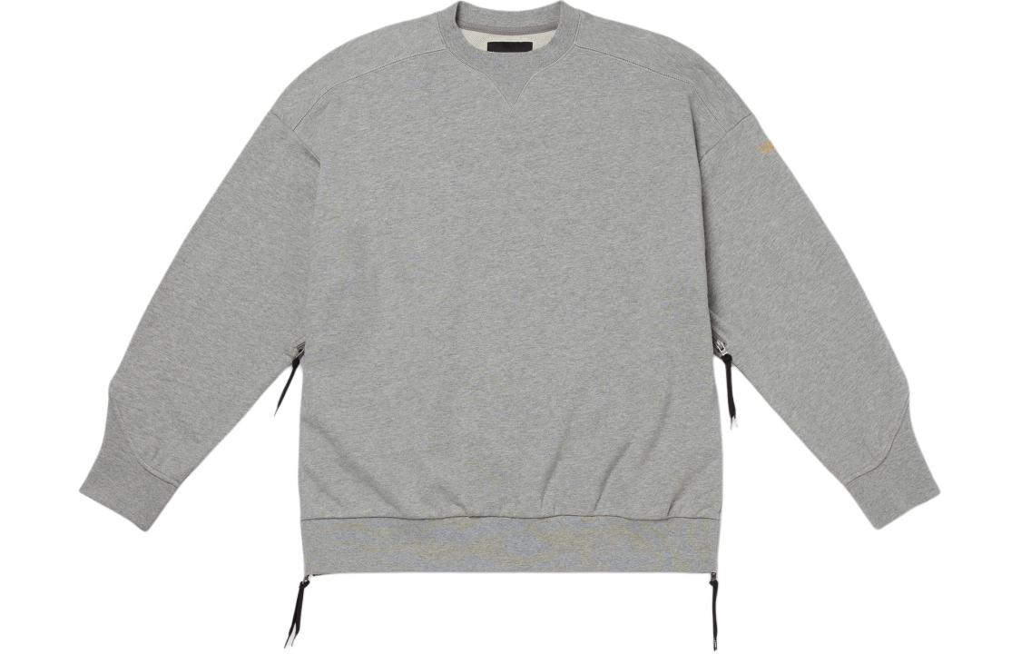 Vans Block by Block Gray Zip-Slit Crewneck Sweatshirt Long Sleeve VN000H2MGRH
