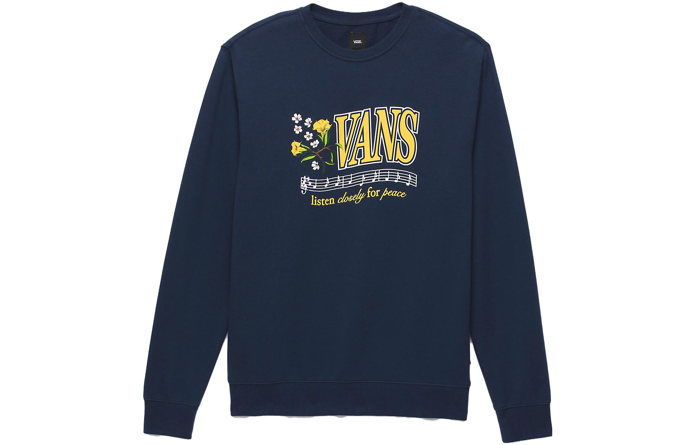Vans Blue Alphabet Graphic Crewneck Long Sleeve Sweatshirt VN0008H1LKZ