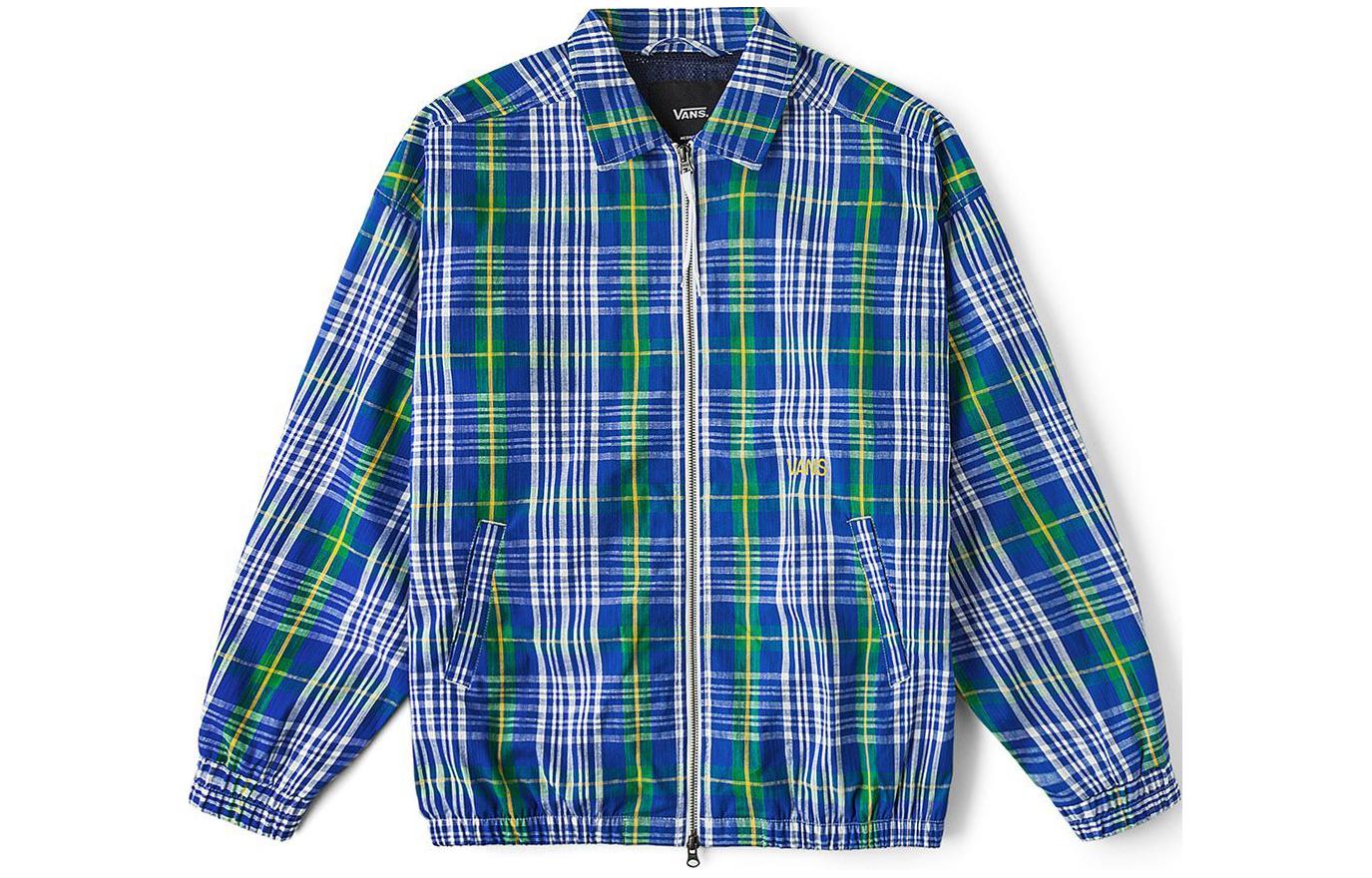 Vans Blue Checkered Collared Casual Jacket VN000H2QCYG