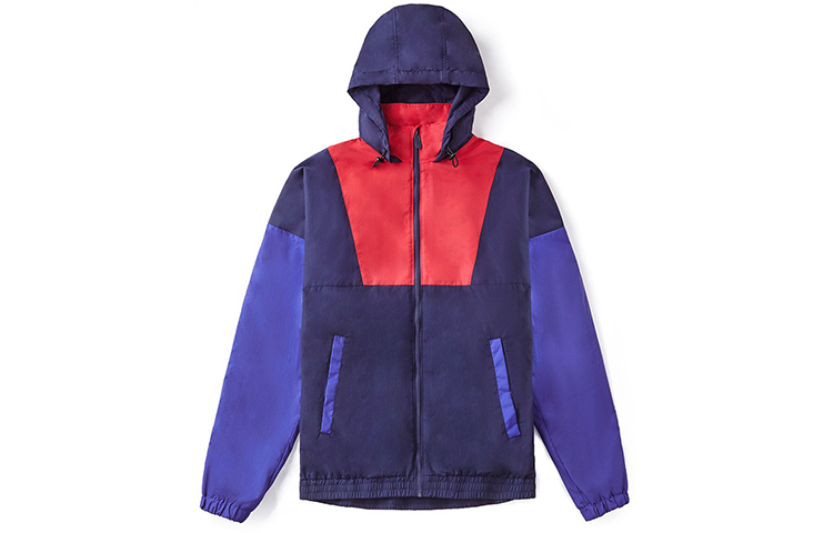 Vans Blue Purple Hooded Jacket with Stripe Design - Unisex Style VN0A4MLA4NH