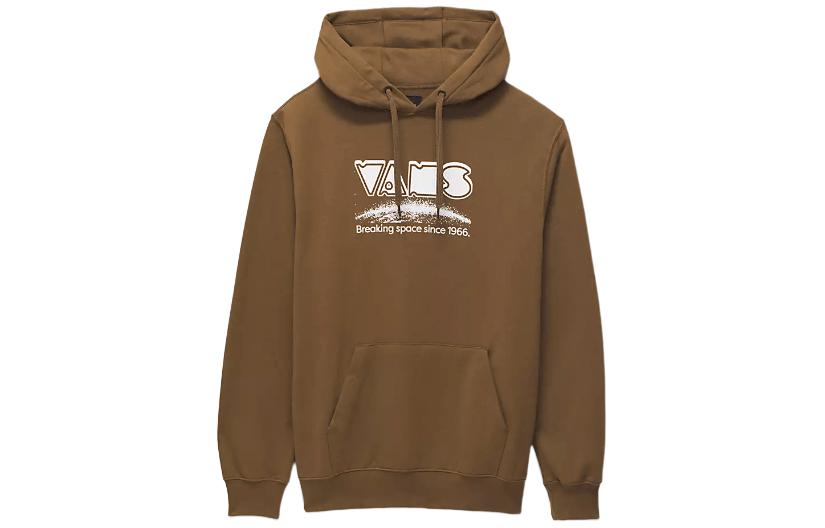 Vans Breaking Space Brown Pullover Hoodie Letter Print Long Sleeve VN000GDZCR6