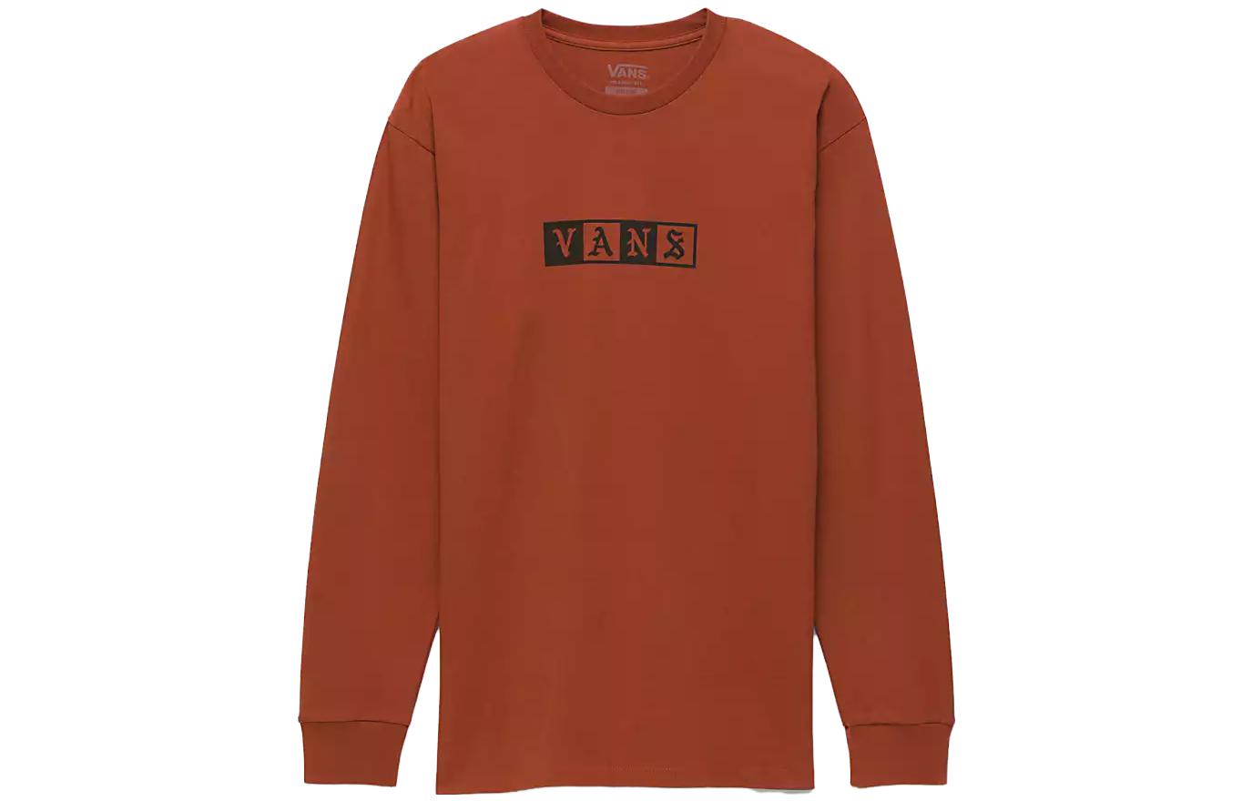 Vans Brown Unisex Pullover Sweatshirt with Logo (Oversized Fit) VN0008SMADU