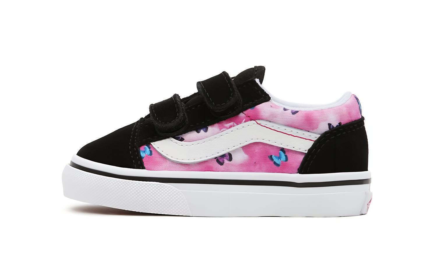 Vans Butterfly Dream Old Skool Velcro Low-Top Sneakers K Black/Pink VN000D3YARP