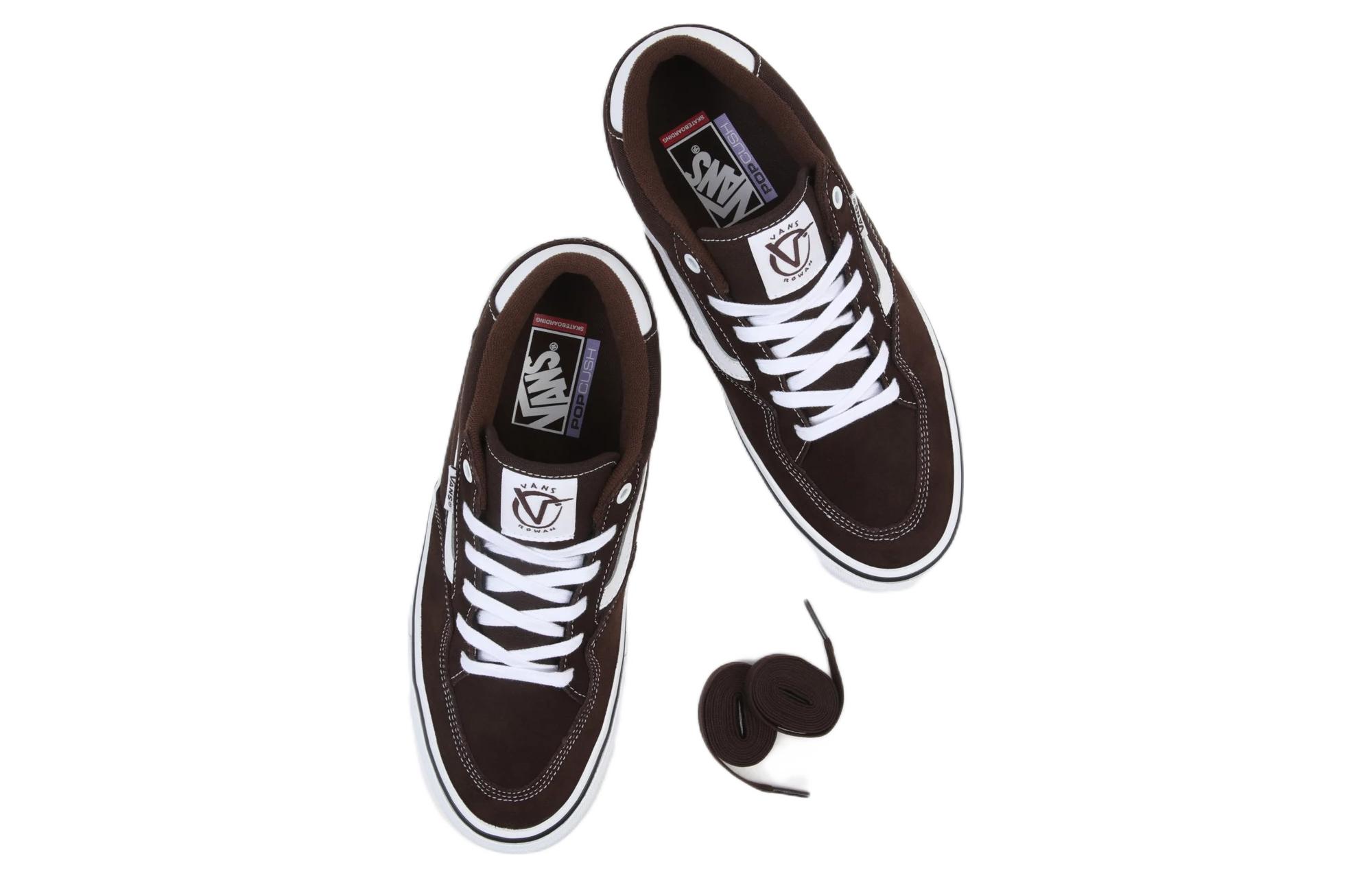 Shop Vans Buty Rowan 潮流休閒 防滑耐磨 低筒 滑板鞋 男女款 黑白