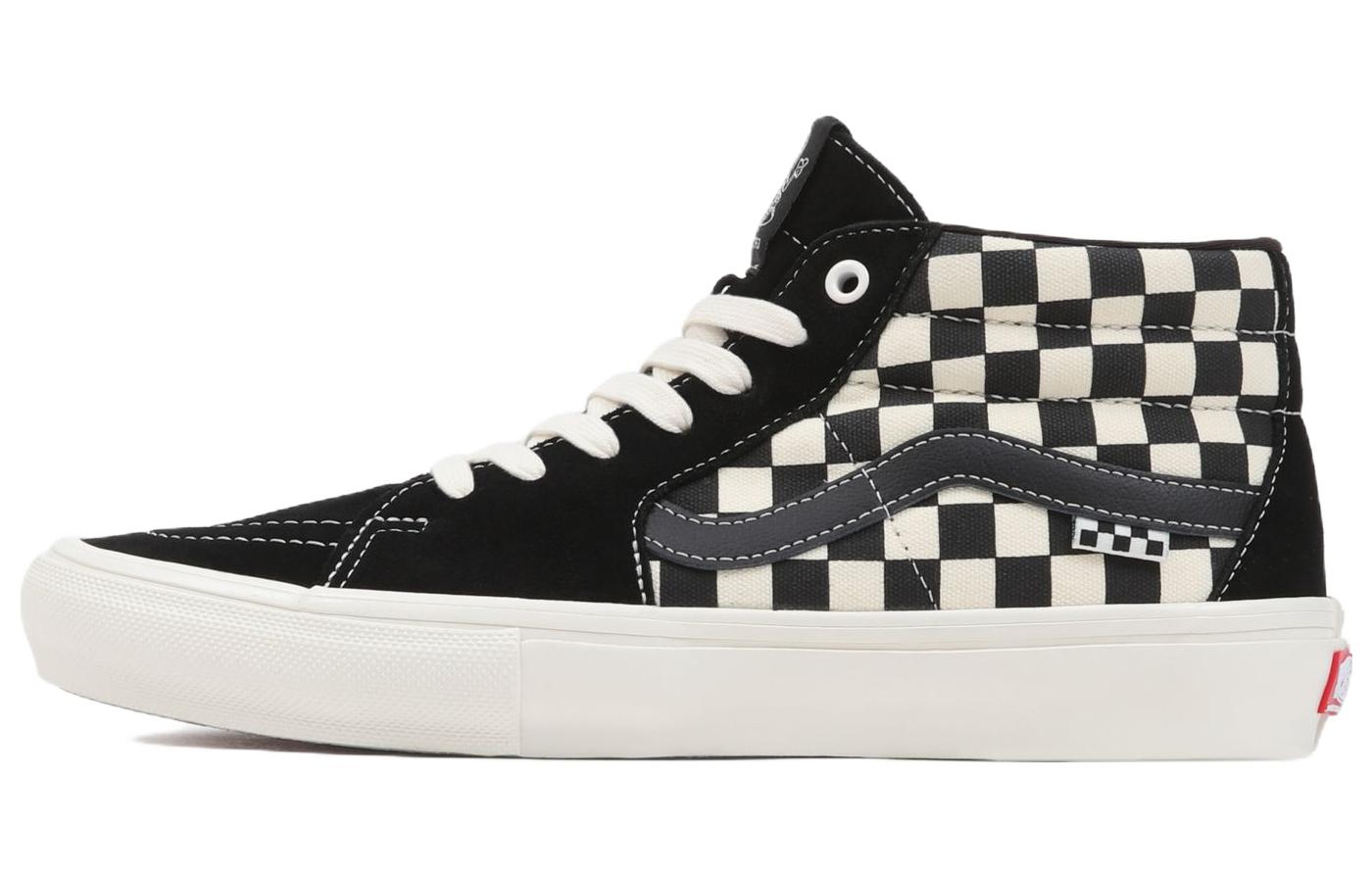 Buy Vans Skate Grosso 潮流休閒棋盤格 耐磨防滑 中筒 滑板鞋 男女款 黑白